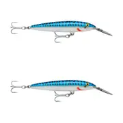 2x Rapala 11cm Countdown Magnum Sinking Trolling Fishing Lures - Silver Mckrl
