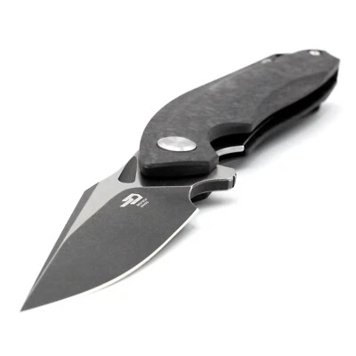 Bestech Knives 'Ghost' - Medium Folding Knife -EDC- S35VN/Carbon Fiber/Titanium