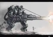 Anime robot mechs gray science Playmat Gaming Mat Desk