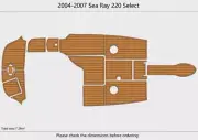 2007 Sea Ray 220 Select Cockpit Swim Platform EVA Pads Foam Teak Deck flooring