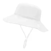 Baby Boy Bucket Toddler Kids Sun Hat UPF 50+ Wide Brim 6-24 Months B-white