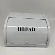 Retro White Metal Tin Bread Box By Ashland 11.5”