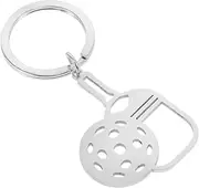 TOKIDNY Keychain Stainless Steel Mini Paddles and Balls Engraved Charm Sports Jewelry for Players Unique Accessory for Sports Lovers