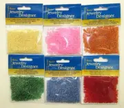 Darice Jewelry Designer Transparent Seed Glass Beads 20 Grams Set of 6 Colors