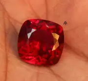 Certified Natural Blood Ruby Mozambique Red 14.30 Ct Cushion Cut Loose Gemstone