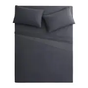 1000TC Fitted & Flat Sheet With 2 Pillowcase GREY