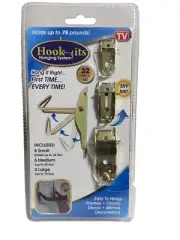 Hook Its Hanging System 32 piece Set Picture Frame Wall Hang Kit - AS SEEN ON TV