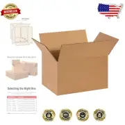 Heavy-Duty Shipping Boxes 14"L x 10"W x 8"H - 25 Pack for Moving & Storage