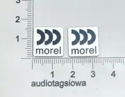 Morel Speakers Custom Badge Silver Aluminum Pair 15mm Square