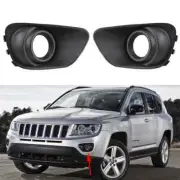 For Jeep Compass 2011-2017 1 Pair Car Front Fog Light Trim Fog Lamp Bezel Cover (for: Jeep)