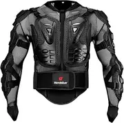 HEROBIKER Motorcycle Full Body Armor Jacket spine chest protection gear Motocross Motos Protector Motorcycle Jacket 2 Styles, Grey
