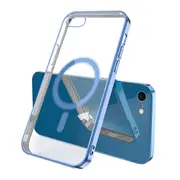 For Apple iPhone SE 2022 /2020 /8 /7 MagSafe Magnetic Case with HaloLock Shockproof Military Grade Protection Scratch Resistant Back Clear Protective Cover (Blue)
