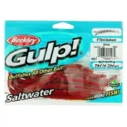 Berkley Gulp Saltwater Soft Durable Sandworm Bait 6" Bloody 10/Pack 1109380