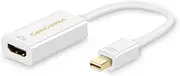 4K Mini DisplayPort to HDMI Adapter CableCreation Mini DP(Thunderbolt Port Compatible) to HDMI AV HDTV Male to Female Adaptor for Mac Book iMac, White Color