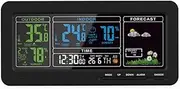 JSEIAJB Weather Clock LED Electronic Alarm Multi-Function Weather Indoor Thermometer