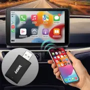Laser Wireless CarPlay Dongle Android Auto Adapter Bluetooth Hands-Free Black