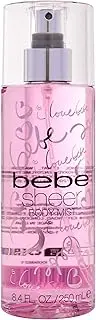 Bebe Sheer Body Mist - Sensual and Flirtatious Women's Fragrance with Citrus Cocktail, Pink Peony, and Sandalwood Notes - 250 ml Body Mist