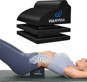Lumbar Orthotic Traction Roll Device, Lower Back Stretcher for Pain relief, Back Traction for Lumbar Decompression, 3 Height Adjustable Lumbar Stretcher, Chiropractic