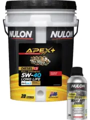 Nulon Apex+ 5W-40 Long Life Engine Oil 20L + Diesel Engine Treatment 500ml