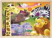 Melissa & Doug African Plains Safari Wooden Jigsaw Puzzle, 24 Pieces