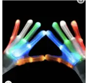 Electro LED Fingers Flashing Gloves Light Up Lighting Glow. 5 pairs for $25