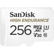 SanDisk High Endurance Memory card, microSDXC, 256 GB, V30, U3, White
