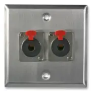 PRO SIGNAL - Steel AV Wall Plate with 2 x Jack Socket