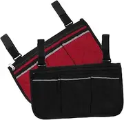 Ipetboom Walker Bag Storage Pouch for Wheelchairs and Rollators Durable Armrest Attachment and Organize Essentials with Ample Compartments and Stylish Design