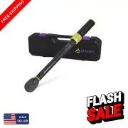Durable Chrome Vanadium Steel 1/2-Inch Click Torque Wrench - Precision Tested