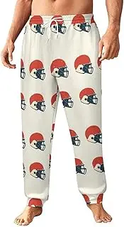 [Generic] Men's Sweatpants, Grid Pattern of Rugby Helmets-51, Polyester Joggers, Sweatpants Jogging Pants for Workout Running