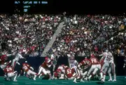 Defensive End Reggie White of the Memphis Showboats appears on Sp - Old Photo