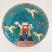 Kutani Ware Quick Useful Doraemon Mame Plate Blue Hand JPN Limited Edition Ani