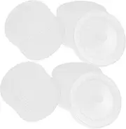 Ipetboom 2pcs Grinding Head Cleaning Box Small Trash Waste Basket Condiment Distributor Scrapbook Put Small Baking Tray Utility Bold Highlighter Keep Cup Fill Accessories Saucers White Pp