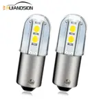 RUIANDSION MINI BA9S T4W LED車內燈泡 DC 6V 白色暖白黃頂燈車門燈指示燈