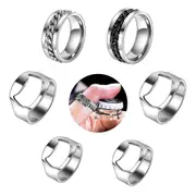 6pcs Beer Ring Bottle Opener Set Stainless Steel Bottle Opener Ring Finger Ring Beer Bottle Opener Stainless Steel - Jxlgv