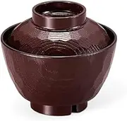 J-kitchens Heat-resistant Piece Turtle Shell Bowl (Soup Bowl, Bowl, Wan, Lacquerware) (Small) (Lid) Shintame Inner Black, 3.8 x 3.8 x 3.4 inches (9.8 x 9.8 x 8.7 cm), Heat Resistant ABS Resin, Made in