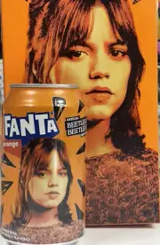 Beetlejuice Fanta Orange Soda 12oz Can Jenna Ortega Astrid READY TO SHIP