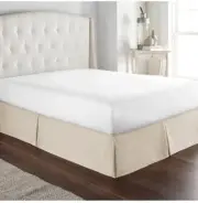 Mellanni Bed Skirt 15-Inch Tailored Drop Pleated Bed Frame and Box Spring Cover