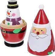 LUOZZY Christmas Russian Nesting Doll 5-Layer Wooden Stacking Nesting Dolls Xmas Gifts Home Supplies Party Favors Supply