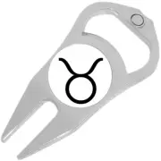 Taurus Zodiac Golf Ball Marker Divot Repair Tool Bottle Opener