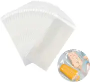 200PCS Popsicle Bags Sealable, Ice Pop Bags for Ice Cream, Self-Adhesive Clear P
