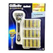 Gillette Fusion Proshield 5 Razor Handle With 13 Razor Blade Refill Cartridges