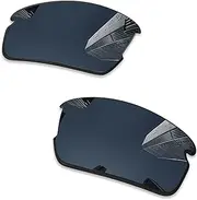 [Combine8] Combime 8 Premium Polarized Mirror Replacement Lenses for Oakley Flak 2.0 Asian Fit (AF) OO9271 Sunglasses - Black, Black, One Size