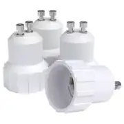FOUR (4) GU10 To E14 Socket Base LED Halogen CFL Light Bulb Adapter Converter