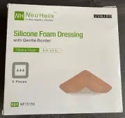 Silicone Foam Wound Dressing 6"x6" Waterproof Pad for Ulcers Burns Sores
