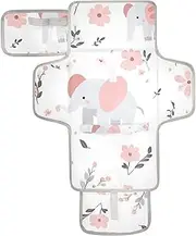 Reusable wipeable Changing pad with Tissue Pocket Diaper Changing pad Portable Infant Travel Station Kit