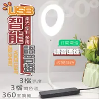 在飛比找PChome24h購物優惠-(買一送一)USB智能語音燈 小夜燈 床頭燈 USB燈