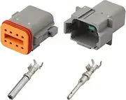 1-5 Sets of Series 2p3p4p6p8p12p Automobile Waterproof Connector Dt04-2p Wire Male and Female Butt Sealing (Color : 8p, Size : 1sets)