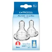 Dr Brown's Narrow Neck Level 1 Teats 2 Pack