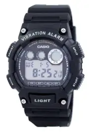 Casio Digital Illuminator Vibration Alarm Timer Stopwatch W735H-1AVDF Mens Watch